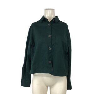 Everlane Dark Green Button-Up Top